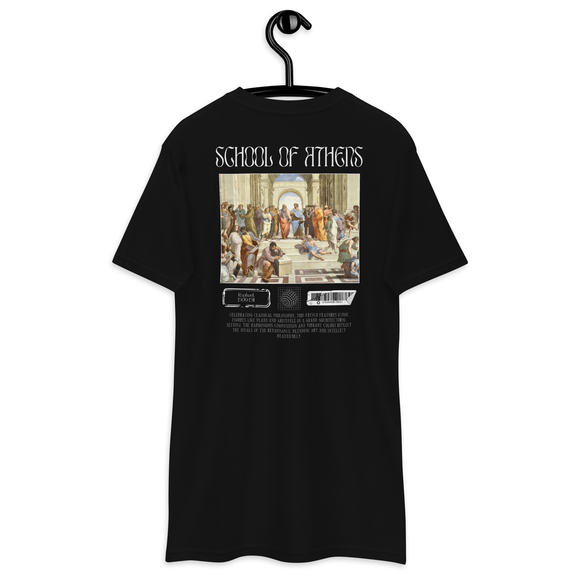 Camiseta Heavyweight "School of Athens" — Raphael Sanzio (1509)